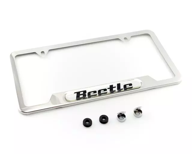 License Plate Frame - Beetle - Polished - Volkswagen (5C0-071-801-J)