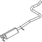 BA6Z5230F - : Muffler &amp; Pipe for Ford: Fiesta Image