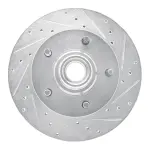 63154130R - : DFC Brake Rotor - Drilled and Slotted - Silver for DYNAMIC FRICTION Image