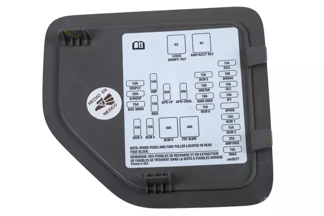 20959275 - : Dark Titanium Instrument Panel Fuse Block Access Hole Cover for Cadillac: SRX Image