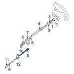 F5TZ3B676B - Steering: Steering Shaft for Ford: Explorer | Mercury: Mountaineer Image