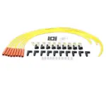 4038 - : Spark Plug Wire Set - 8mm - Yellow with Orange Straight Boots for ACCEL Image