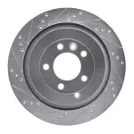 63111010L - : DFC Brake Rotor - Drilled and Slotted - Silver for DYNAMIC FRICTION Image