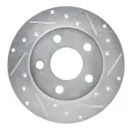 63147042R - : DFC Brake Rotor - Drilled and Slotted - Silver for DYNAMIC FRICTION Image