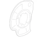 2214200244 - Brakes: Protective Metal Sheet for Mercedes-Benz Image