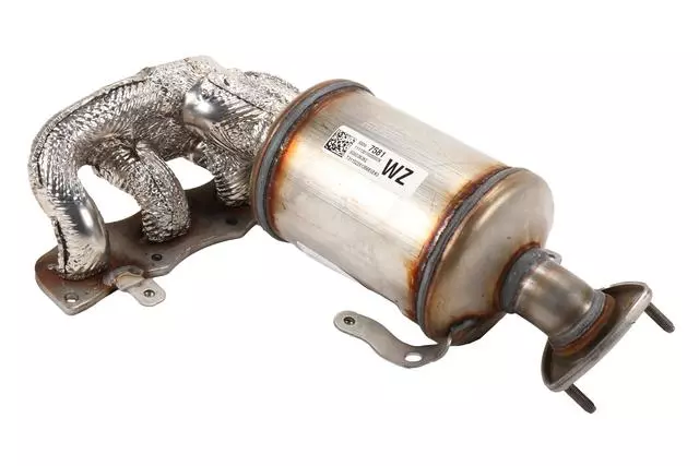 Exhaust Manifold with 3-Way Catalytic Converter, Flange, Studs, and Label - GM (55597581)