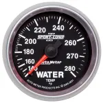 3631 - : GAUGE, WATER TEMP, 2 1/16", 140-280?F, MECHANICAL, SPORT-COMP II for AutoMeter Image