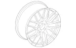 19040115007X71 - : Wheel Exchange Spoked 12JX20H2 ET46 for Mercedes-Benz Image