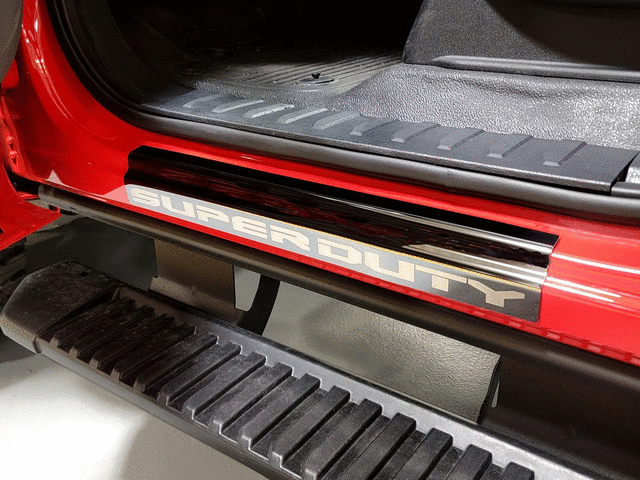 VPC3Z99132A08B - Exterior: Door Sill Plates, 4 Pc Kit for Ford: E-350 Super Duty, E-450 Super Duty, F-250 Super Duty, F-350 Super Duty, F-450 Super Duty, F-550 Super Duty Image