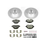 ESK6040 - : Genuine Geomet Coated Rotors, ECE-R90 Brake Pads + Hardware Kit for PowerStop Image