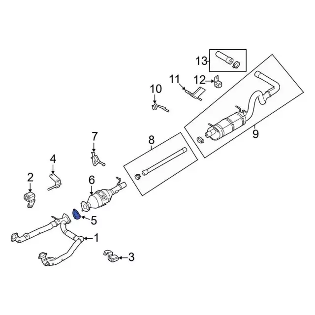 MB3Z5E241C - : 2021-2024 Ford E-350 Super Duty - Exhaust Pipe Flange Gasket for Ford: E-350 Super Duty, E-450 Super Duty Image