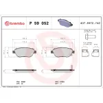 P59052 - : PRIME Low-Met Brake Pad Set for Brembo Image