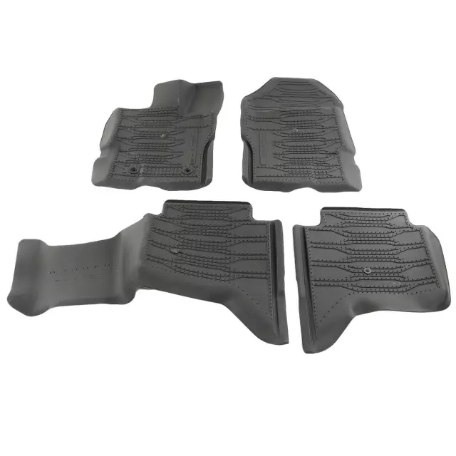 Floor Liners - Black, 4-Piece Set, For Crew Cab - Ford (LB3Z-2613300-AA)
