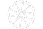 29040100007X45 - : Wheel 199.5x19 10-Spoke RVA for Mercedes-Benz Image