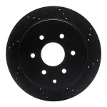 63368017R - : DFC Brake Rotor - Drilled and Slotted - Black for DYNAMIC FRICTION Image