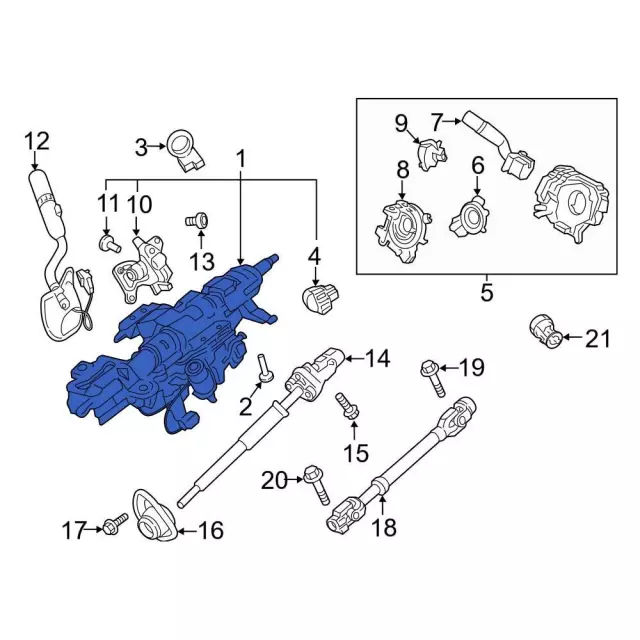 LC3Z3C529M - Steering: Steering Column for Ford: F-250 Super Duty, F-350 Super Duty Image