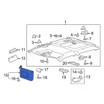 LC3Z2504104DA - Body: Sun-visor for Ford: F-250 Super Duty, F-350 Super Duty, F-450 Super Duty Image