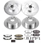 K676226 - : Z26 Street Performance Ceramic Brake Pad and Drilled &amp; Slotted Rotor Kit for PowerStop Image