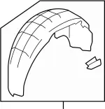 767491BA0A - : Wheelhouse Liner for INFINITI: EX35, EX37, QX50 Image