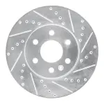 63148062R - : DFC Brake Rotor - Drilled and Slotted - Silver for DYNAMIC FRICTION Image