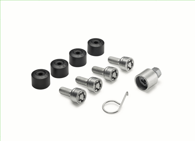 71597D - Wheels: Lockable Wheel Bolt Set for Volkswagen: Arteon, Golf, Golf Alltrack, Golf SportWagen, GTI, Jetta, Passat, Taos, Tiguan Image