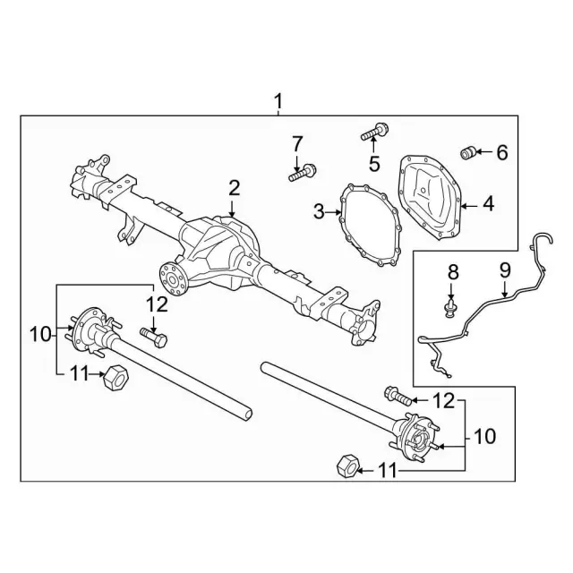 Axle Assembly Rear - Ford (MB3W-4001-ALM)