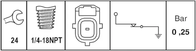 9600081 - Interior: Hella Engine Oil Pressure Switch for Hella Image