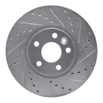 63127041L - : DFC Brake Rotor - Drilled and Slotted - Silver for DYNAMIC FRICTION Image