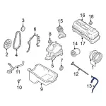 XR3Z6754CA - Engine: Oil Tube for Ford: Mustang Image