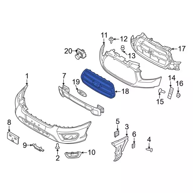 LK4Z-17757-AB - Lower Cover - 2020-2025 Ford | Eastgate Ford Parts LK4Z-17757-AB - Lower Cover - 2020-2025 Ford | Eastgate Ford Parts