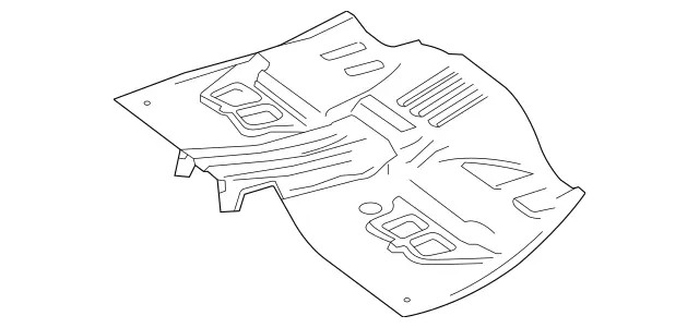 1666100255 - Substructure: Floor Under Rear Seat for Mercedes-Benz: GLE300d, GLE350, GLE400, GLE43 AMG, GLE450 AMG, GLE550e, GLE63 AMG, GLE63 AMG S, ML250, ML350, ML400, ML550, ML63 AMG Image image