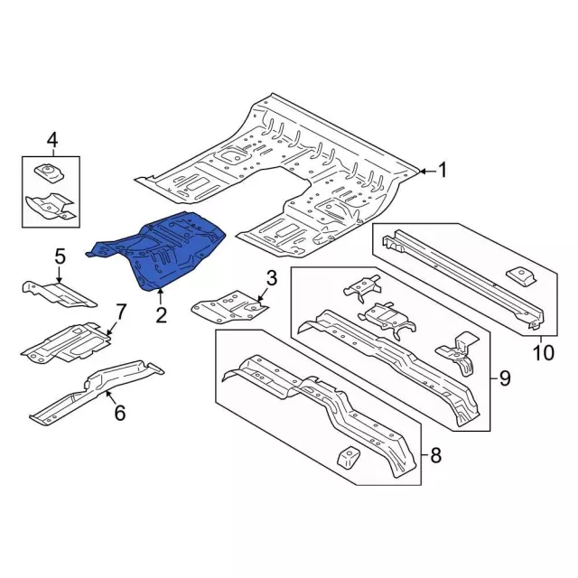 FL3Z1511140D - Body: Floor Pan for Ford Image