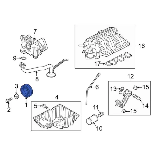 Pulley Crankshaft - Ford (HL3Z-6312-B)