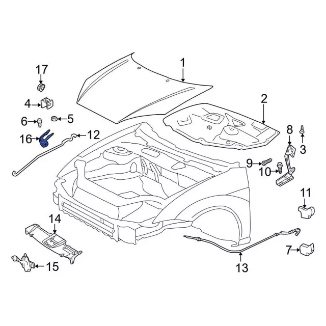W709046S300 - : Latch Clip for Ford: Focus, Ranger Image
