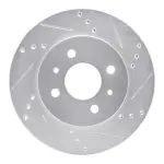 63153001R - : DFC Brake Rotor - Drilled and Slotted - Silver for DYNAMIC FRICTION Image