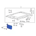 LC3Z2504104KC - Body: Sun-visor for Ford: F-250 Super Duty, F-350 Super Duty, F-450 Super Duty Image