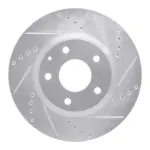 63180052R - : DFC Brake Rotor - Drilled and Slotted - Silver for DYNAMIC FRICTION Image