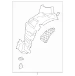 2076902430 - Attachment Parts: Wheel Arch Cover for Mercedes-Benz Image