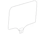 4637305502 - Rear Doors: Side Window Pane, Tinted for Mercedes-Benz Image
