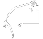 21386034858U19 - Electrical: Center Seat Belt for Mercedes-Benz Image