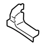 CK4Z61025A00C - Body: Windshield Pillar Reinforced Reinforcement for Ford: E-Transit, Transit-150, Transit-250, Transit-350, Transit-350 HD Image