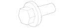 304017008029 - Front Panel: Hexagon Head Bolt for Mercedes-Benz Image
