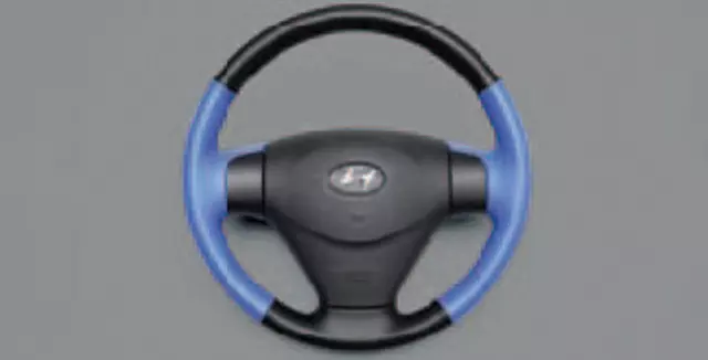 81001E200 - Interior: Steering Wheel - 3 And 4 Door - Blue for Hyundai: Accent Image
