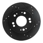 63372023R - : DFC Brake Rotor - Drilled and Slotted - Black for DYNAMIC FRICTION Image