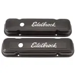 4453 - : Signature Series Valve Covers, Black, Low Profile, Pontiac 301-455 V8, '62-'79 for Edelbrock Image