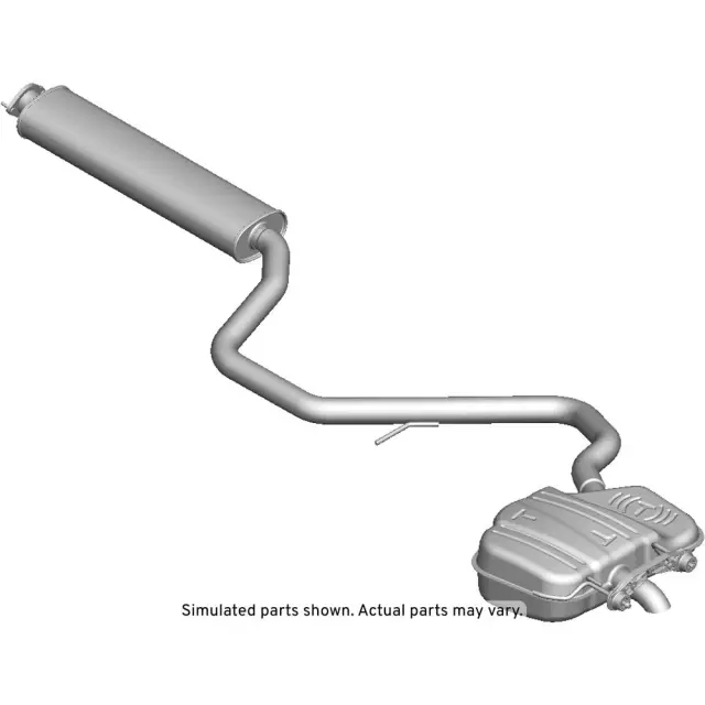 23333715 - : Part# 23333715 Exhaust Muffler Assembly with Pipe, Flange, Gasket, and Insulators for Chevrolet: Malibu, Malibu Limited Image