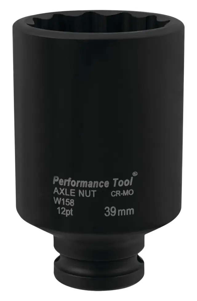 W158 - : Cr-Mo Construction. 39mm 12 point size fits Toyota trucks, SUV's and others. for Performance Tool Image