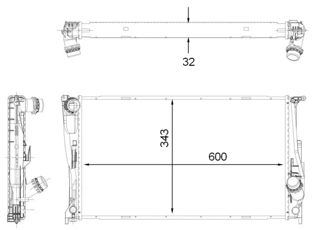 CR1923000P - Cooling Systems: Radiator for Behr Image