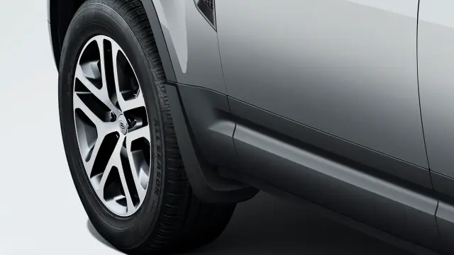 VPLEXCLEXT03 - Exterior: Front Mud Flaps - With Clips for Land Rover: Defender 110, Defender 90 Image