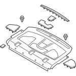 DS7Z5446668AC - Body: Package Tray for Ford: Fusion, Police Responder Hybrid, SSV Plug-In Hybrid Image